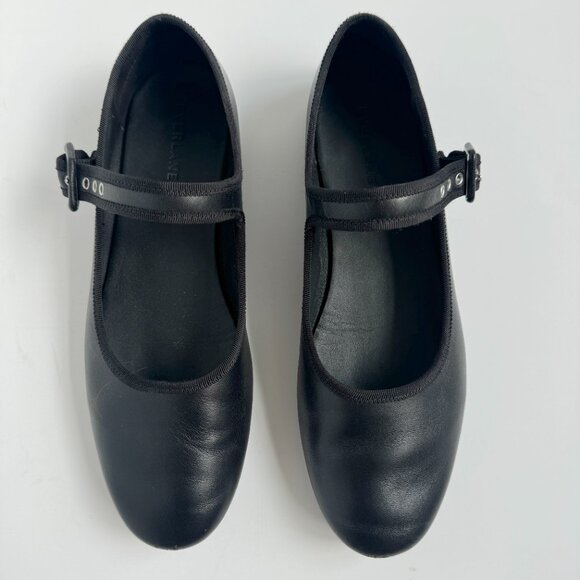 Like NEW Everlane Black The Day Buckle Mary Jane  - Sz 7 - Picture 1 of 10